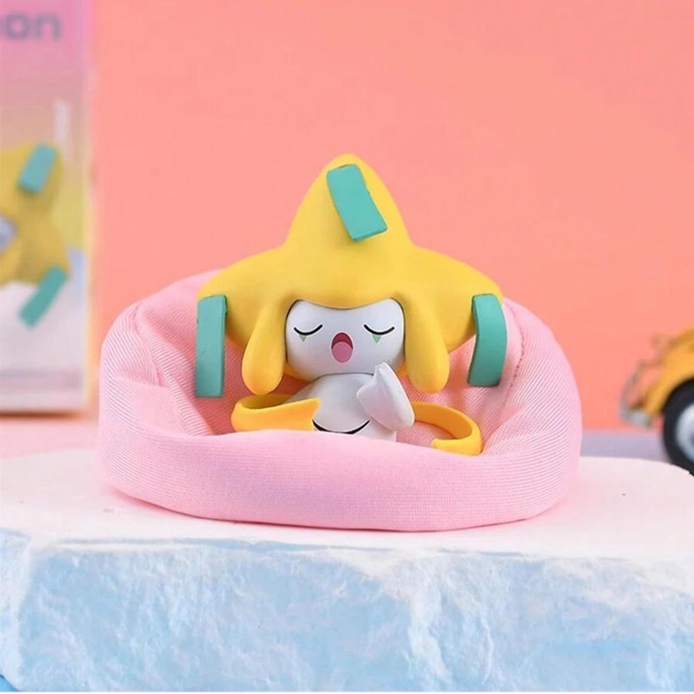 Pokemon 6 Styles Genuine Toys Pikachu Bulbasaur Snorlax Jirachi Komala Cute Anime Figure Model Dolls With Dustproof Cloth Pad