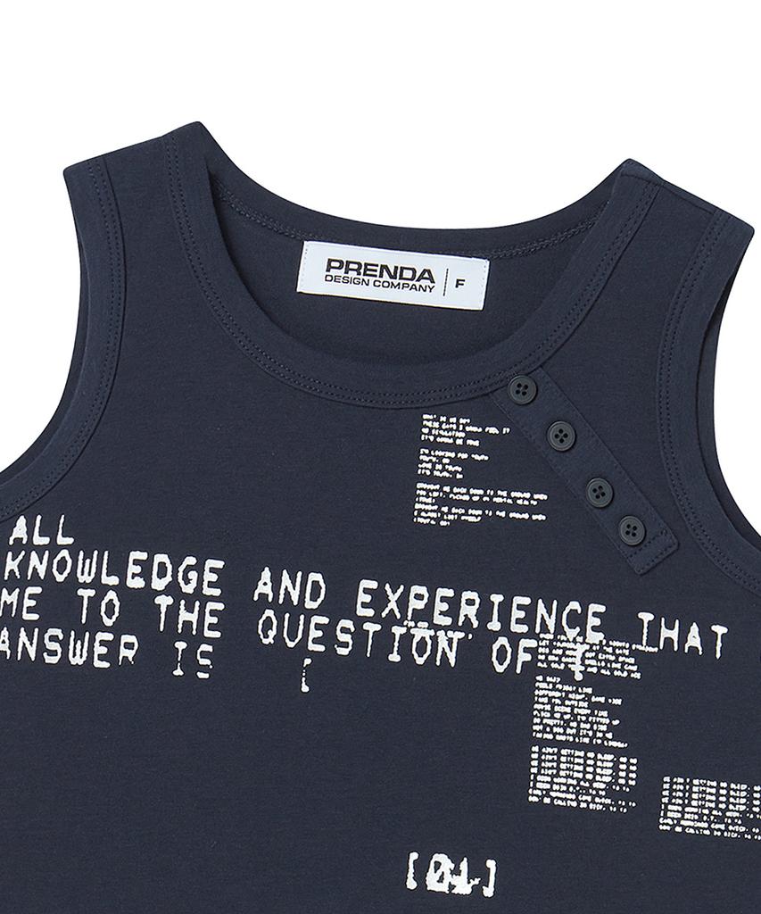 PRENDA Fragmented Log Tank Navy