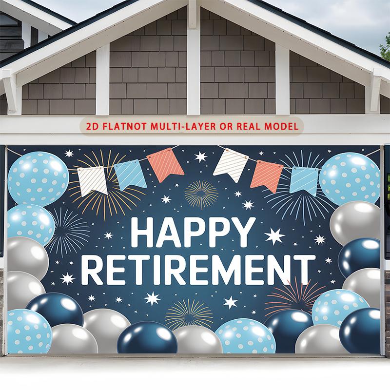 Party Backdrop Blue White Photo Booth Background Front Door Decor