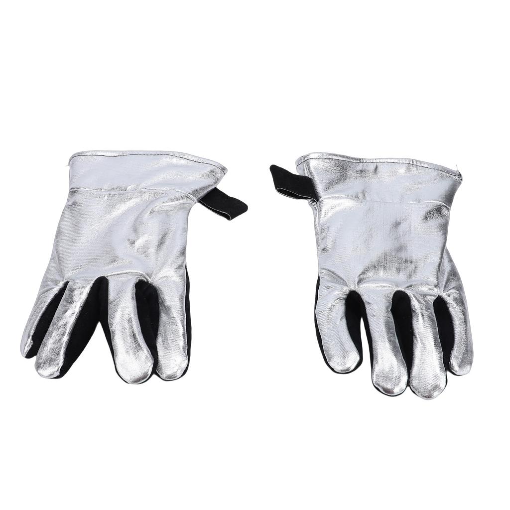Welding Gloves Cowhide Leather Heatproof Fireproof Barbecue Gloves for BBQ Grill Fireplace Industrial