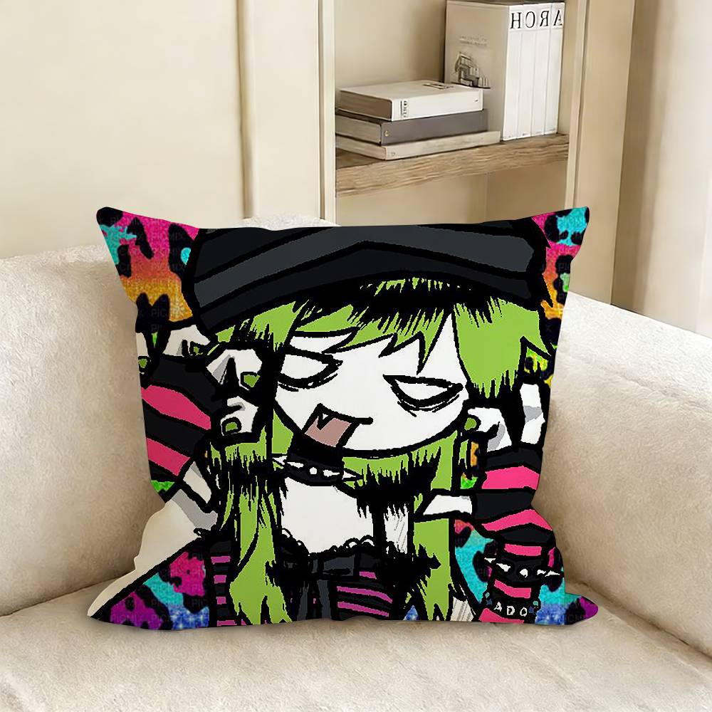 EEmo SSubculture Art Pillow Cover Sofa Cushion Cover Home Room Decoration Children Gift
