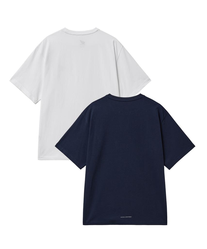 PHYPS MOTORCYCLE [2Pack] Speed Cool Short Sleeve White Navy