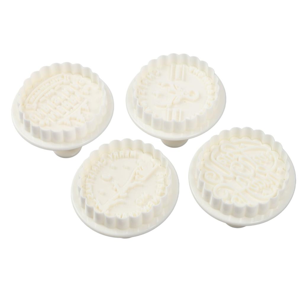 Christmas Christmas Cookie Cutter 3D Cookie Stamp 3D Pressable Designs Food-grade PP Material Healthy Snack Making
