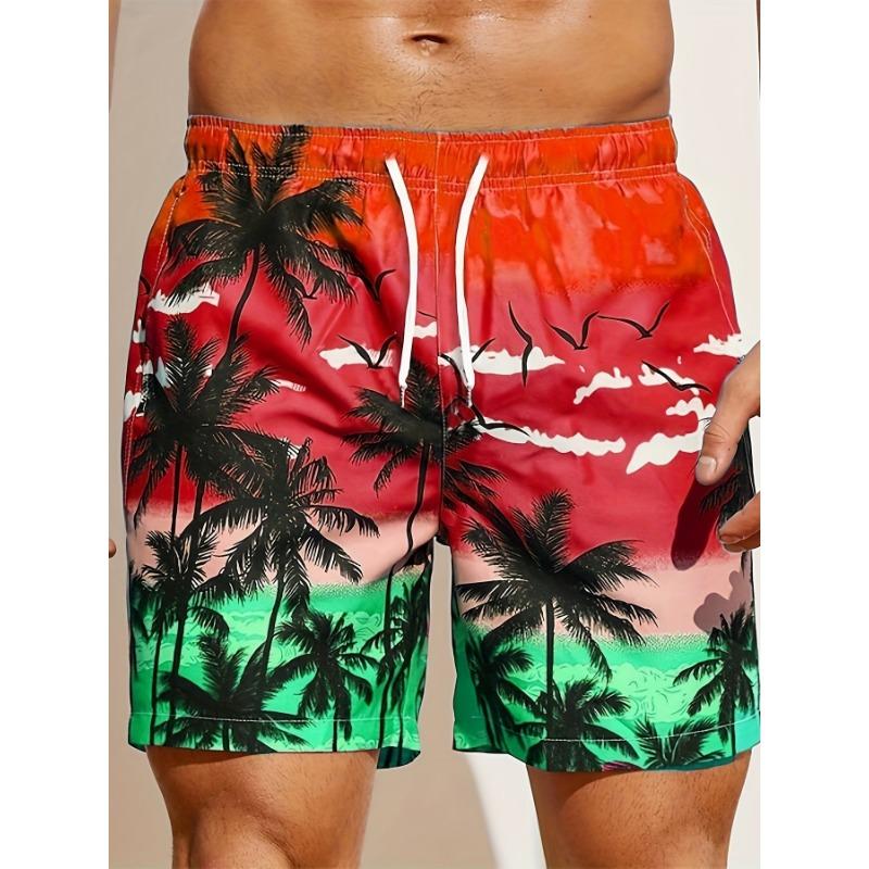 

Coconut tree 3D printed men’s fashionable drawstring shorts M