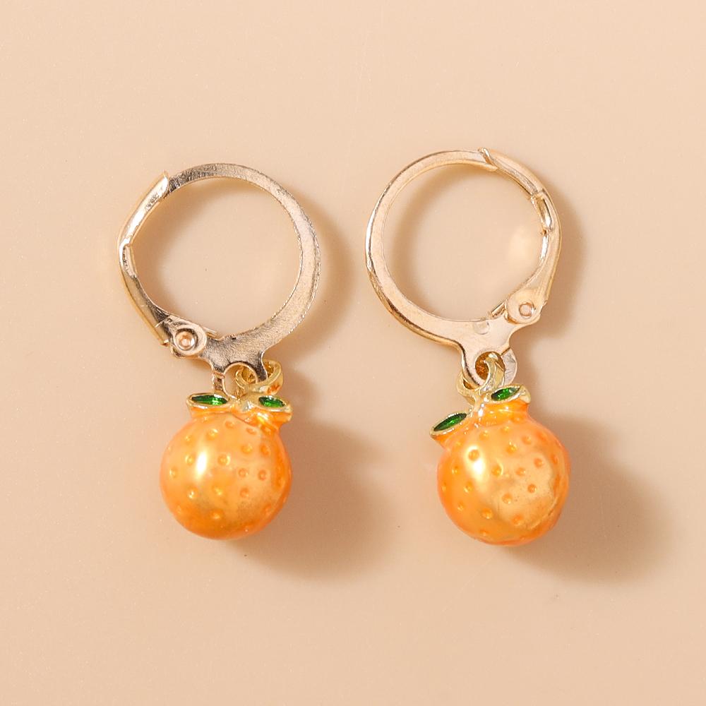 Cute Simulation Fruits Earrings for Women Grape Strawberry Apple Drop Earrings Girls Jewelry Gift
