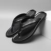 Flip-flops Summer Toe Flat Bottom Embossed Leather Cool Slippers Outdoor Leisure Beach