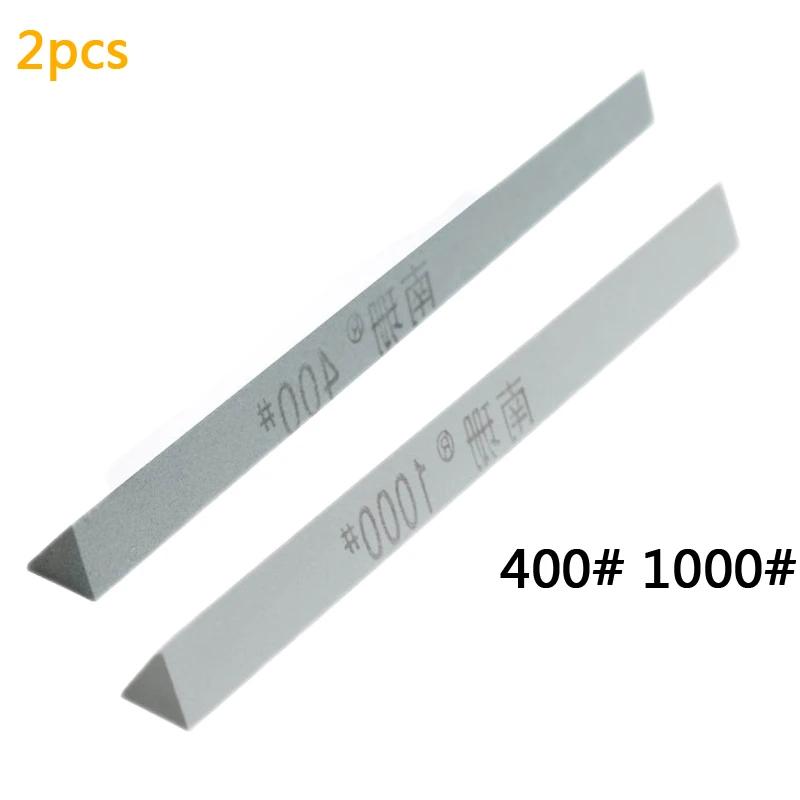 240/320/400/600 Grit Oil Stone Green Silicon Carbide Sand Bar Grinding Block Ceramic Jade Round Triangle Knife Sharpener Tool