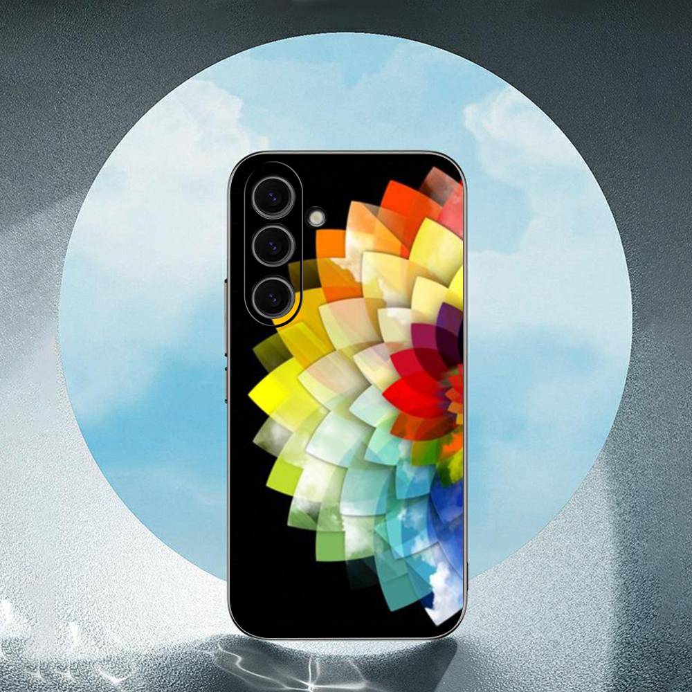 Fashion Colorful Pattern IMD Art For Samsung Galaxy S23 S24 S25 Ultra S22 Plus S21 Black Soft Case Waterproof Soft Case