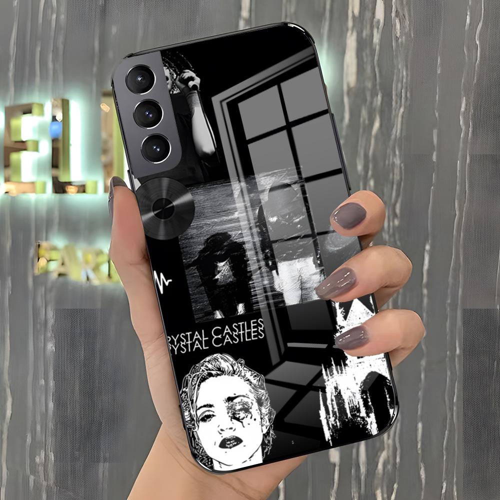 

C-Crystal Castles Band Phone Case For Samsung S26 S25 Plus S20 S20 Plus S22 Ultra S23 FE S21 Plus S21 Ultra Glass Cover Samsung S25