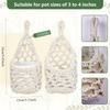 1 Stück Boho Makramee Wandpflanzenhänger Handgeflochtener Hängekorb für 4-Zoll-Töpfe Innen Außen Hausgartendekoration Zubehör