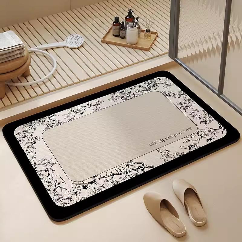 Diatomaceous Earth Quick-drying Anti-slip Water Absorbent Bathroom Door Mat