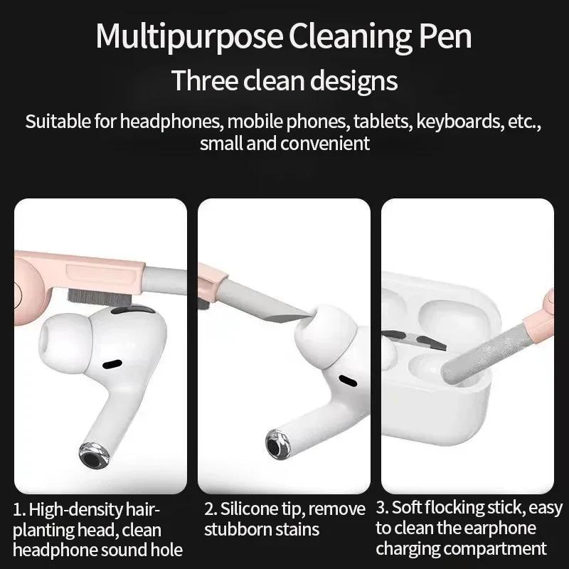 7 In 1 Portable Multi-function Laptop Keyboard Cleaning Brush Set Mobile Phone Earphone Dust Removal Brush
