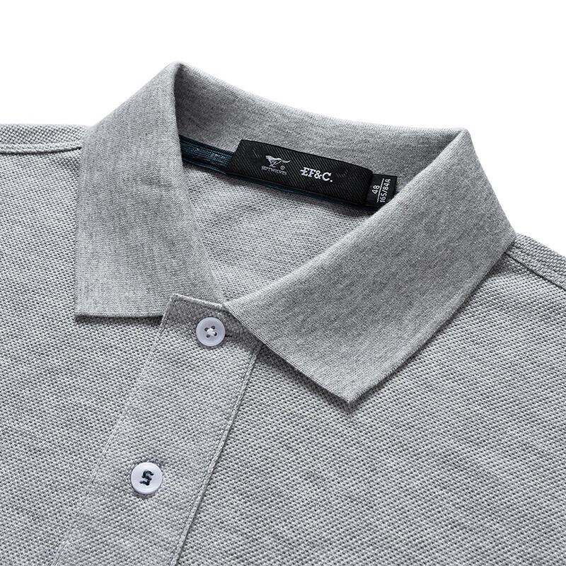 Qipileng Men's Business Casual Long-Sleeve Polo Shirt