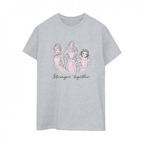 Disney Womens/Ladies Princesses Stronger Together Cotton Boyfriend T-Shirt