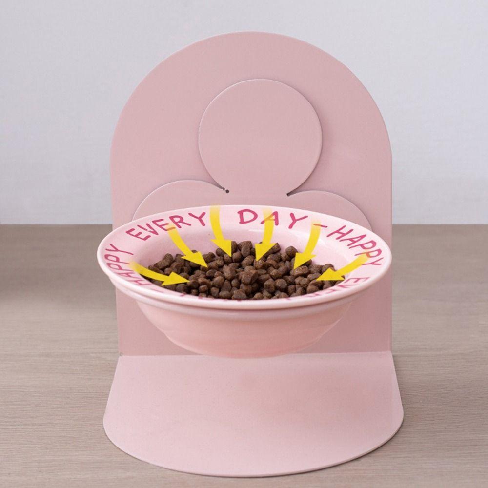 Protects Cervical Ceramic Cat Bowl Adjustable Height Pet Feeding Dish  for Cat and Dog