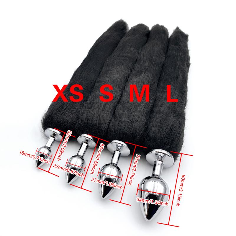 4 Sizes Metal Butt Plug Fox Tail Intimate Toys Anal Extender Dilator Sex Shop Products Erotic Games Goods For Adults
