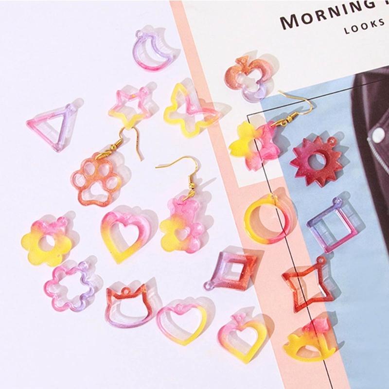 Silicone Earring Mold Kit for DIY Jewelry Crafting Unique Epoxy Dripping Glue Earring Mold Jewelry Mould for DIY Lovers