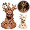 Scary Dryad Sculpture 3D Printed Tree Spirit Figurine, Gothic Ferocious Monsters Ornament for Bionic Bark Statue Halloween Miniature Landscaping,