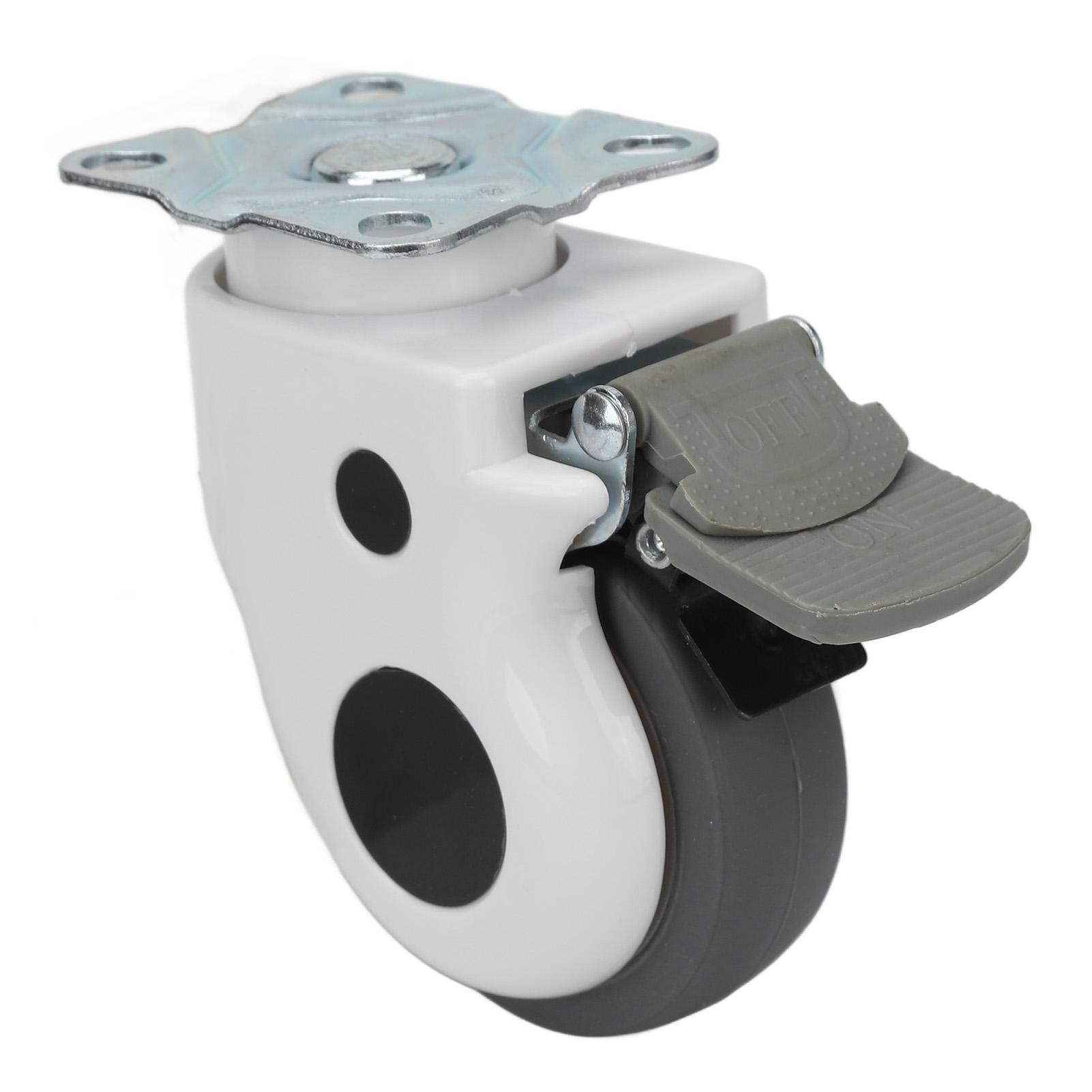 Медицинское бесшумное поворотное колесо 3,93 дюйма, резина TPR, тормоз, медицинское поворотное колесо для верстака