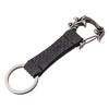 Artemis Classic Floral Carabiner Keychain, Python Leather, Men's, ACLK0024, Men's Brand Jewelry, Stainless Steel Keychain, Key Ring