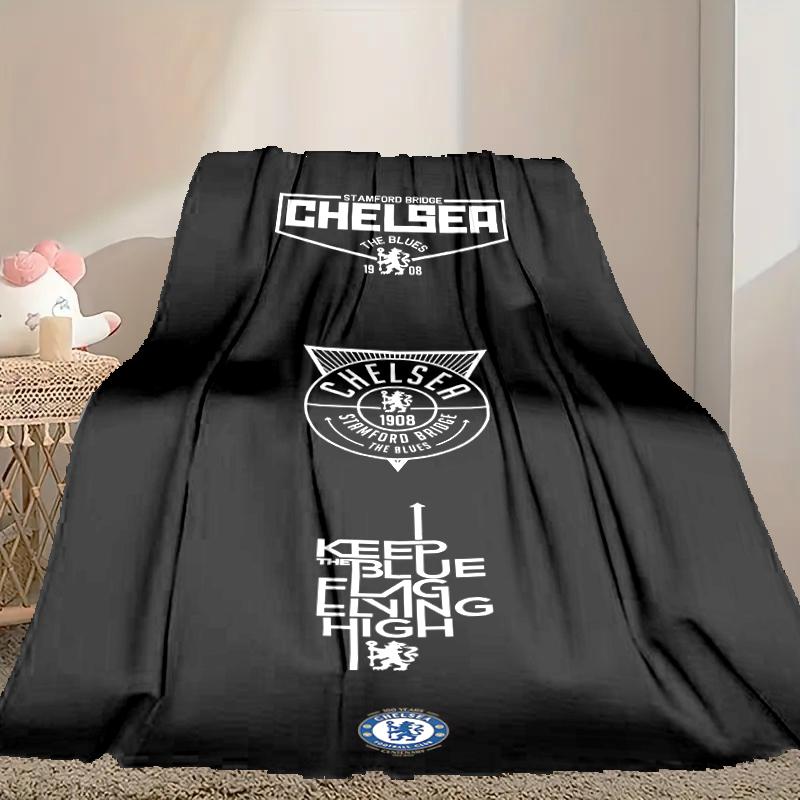 1pc Chelsea FC Blanket, Super Cozy Printed Home Blanket, All-Season Warmth