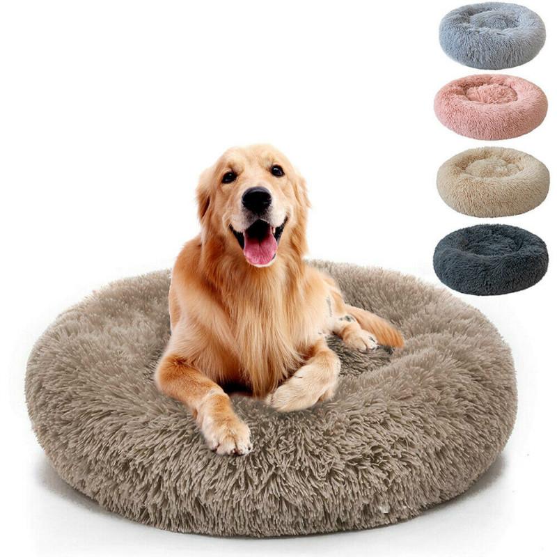 Pet Dog Cat Calming Bed Beds Large Mat Comfy Puppy Washable Fluffy Plush Cushion