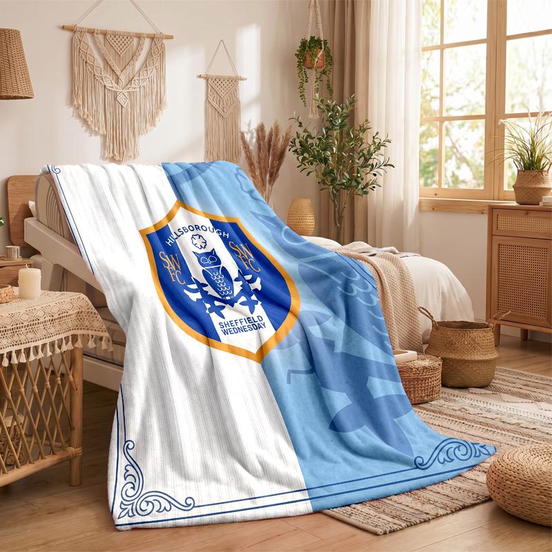 Sheffield Wednesday Theme Fleece Blanket Cozy Soft Plush Blanket For Bedroom Couch Travel
