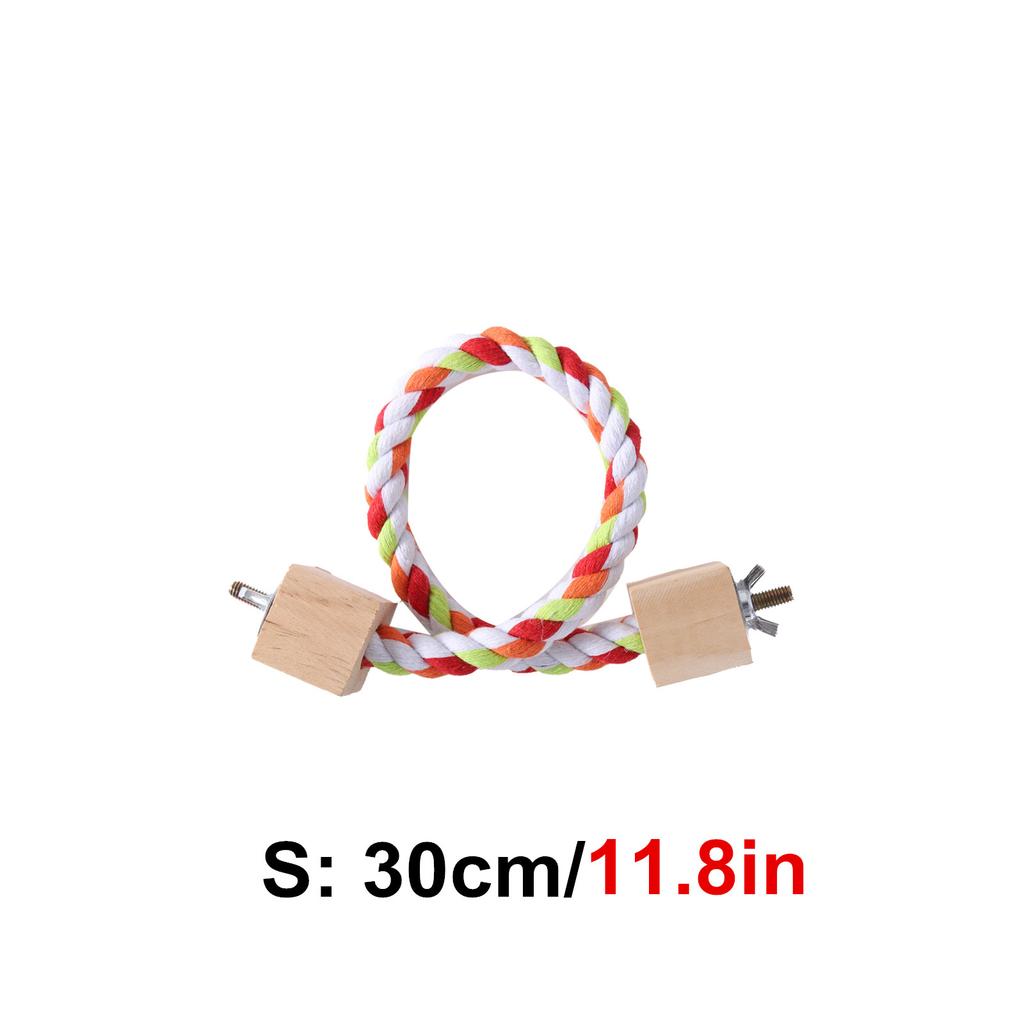 Papageien Bissspielzeug Papageien Farbige Baumwollseil Spielzeug Elastische Papageien Kletterspielzeuge Stabile Vogel Schaukel Geschirr Käfig Haustier Spielzeug Schaukelständer