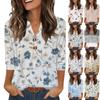 Camisas de Manga 3/4 Heley para Mujer Moda Verano Blusas Ropa para Vacaciones en la Playa