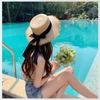Hollow Lafite Straw Hat Women's Summer Seaside Beach Sunshade Sunscreen Hat Big Brim Sun Hat New
