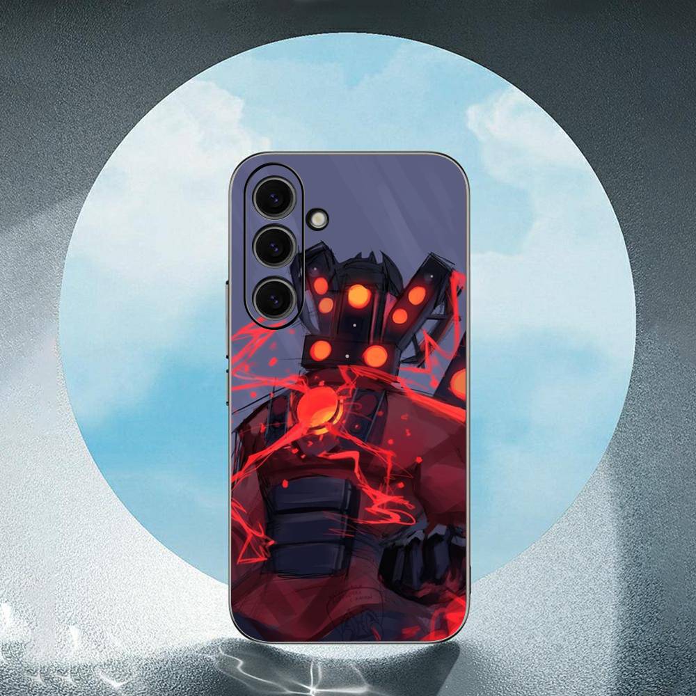 S-Skibidi T-Toilet For Samsung Galaxy S23 S24 S25 Ultra S22 Plus S21 Black Soft Case Waterproof Soft Case