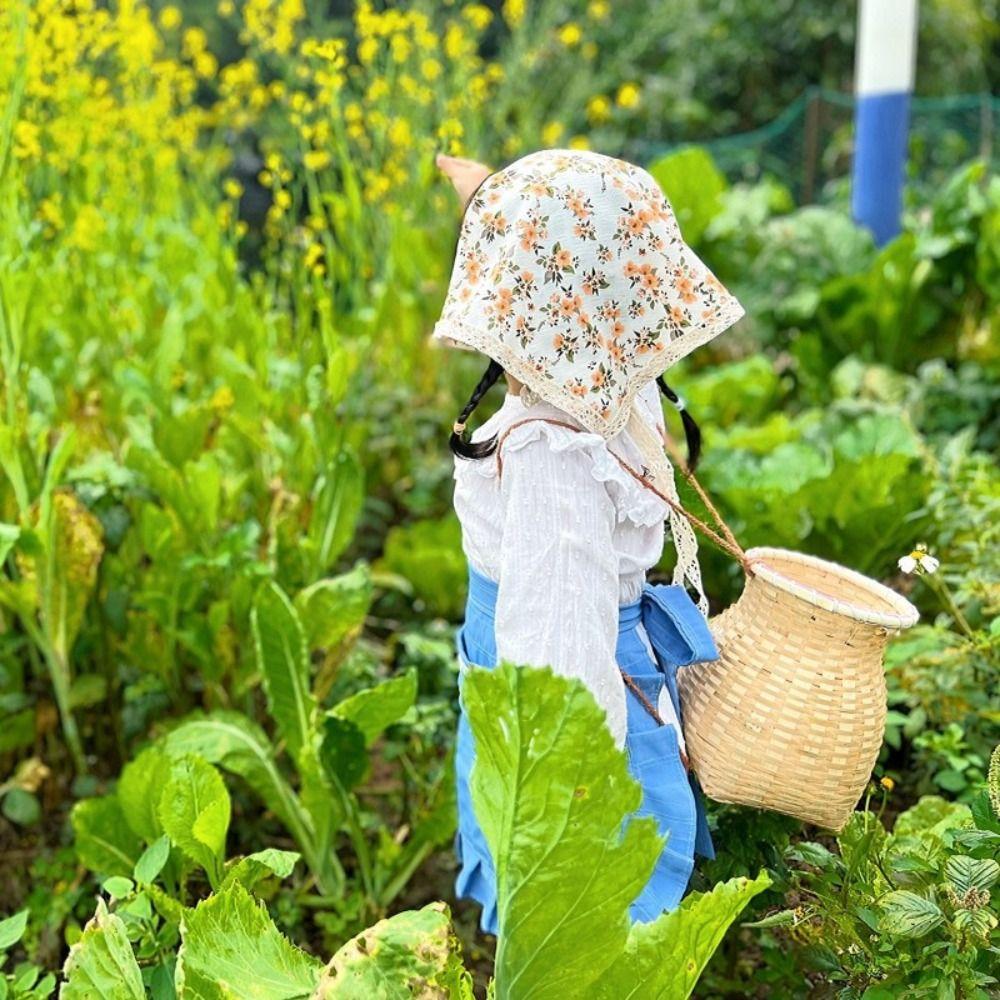 

Шарф для волос с кружевной кромкой и цветком, повязка для волос, кружевной шарф для волос, новый платок для защиты от солнца