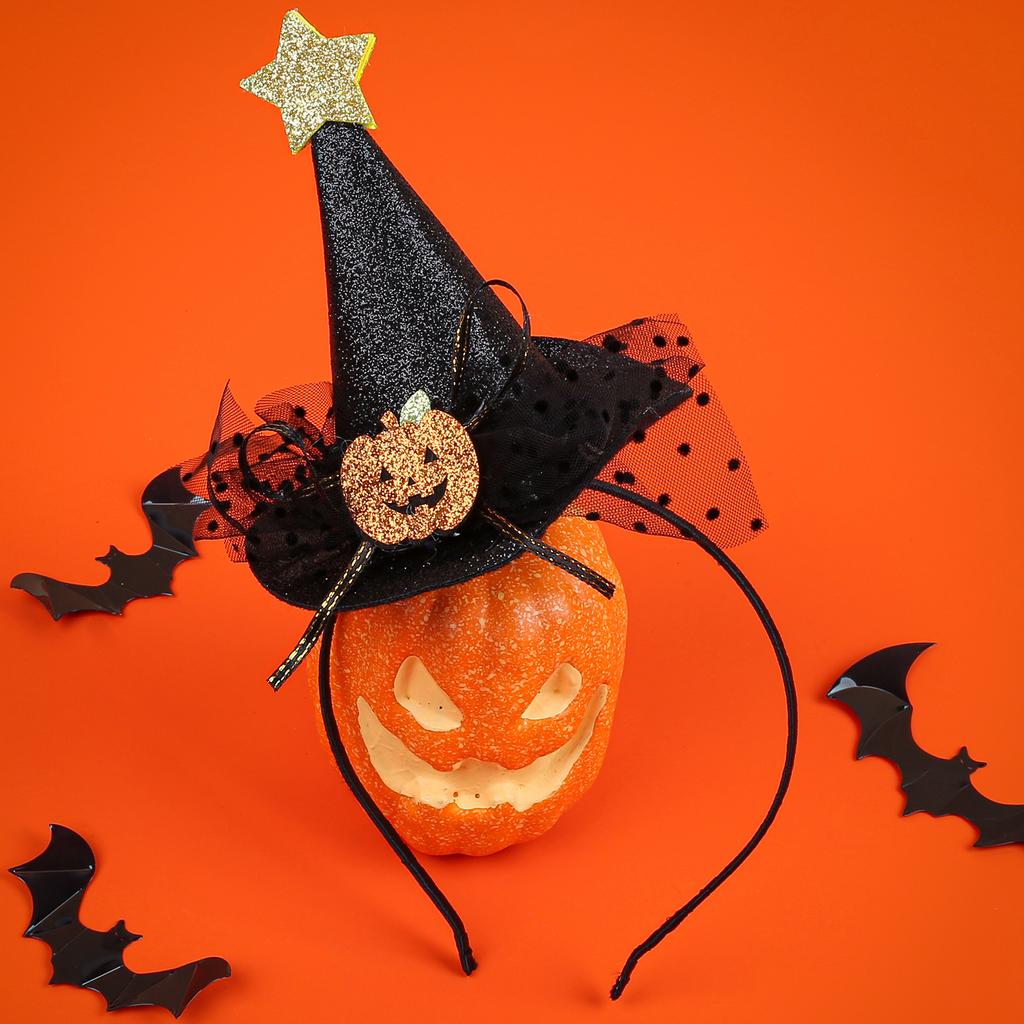 Fashion Halloween Headbands for Girls Star Hat Headband Holiday Party Hairbands Children Kids Halloween Hair Accessories
