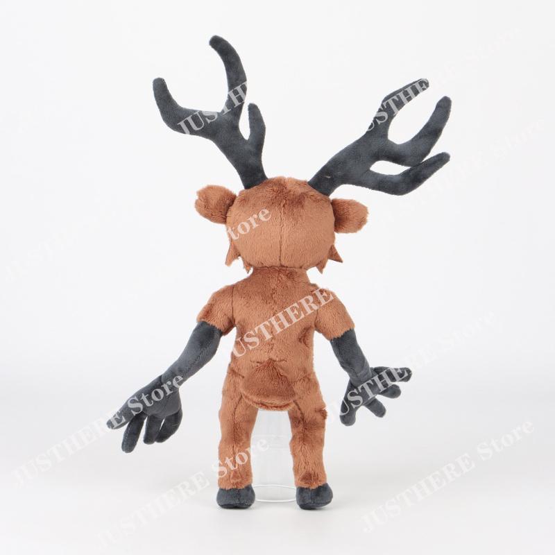 25cm 99 Nights In The Forest Plush Toys Game Brown Haired Man Black Cothed Elk Deer Stuffed Doll Plushie Pillow Christmas Gifts