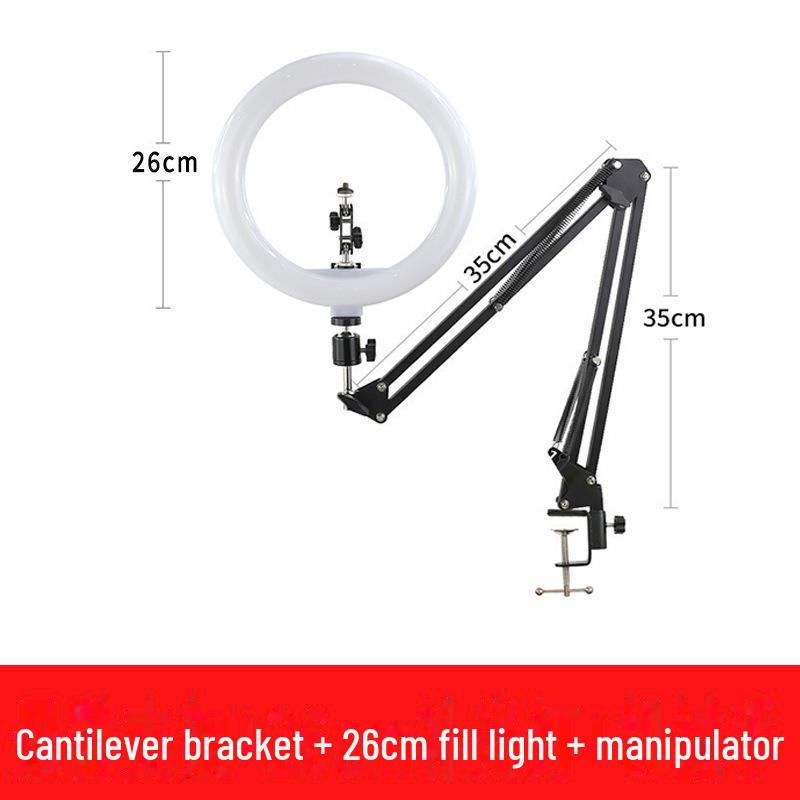 Handy-Ständer mit Ringlicht für Live-Streaming, Videoaufnahme, Stillleben, Kalligraphie, Make-up und Overhead-Fotografie.