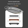 ZISIZ 304 Stainless Steel Retro Oval Serving Plate