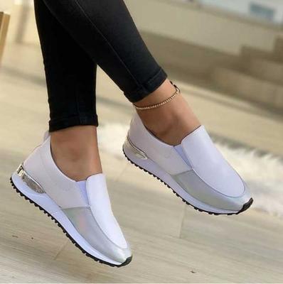 Moda Günlük Spor Ayakkabı Kadın Ayakkabı 2024 Yaz Kadın Modası spor ayakkabılar Düz Ayakkabı Kadın Platform Büyük Beden 43 Loafer'lar zapatillas muje
