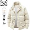 MiiOW Men's Corduroy Padded Stand Collar Windproof Jacket