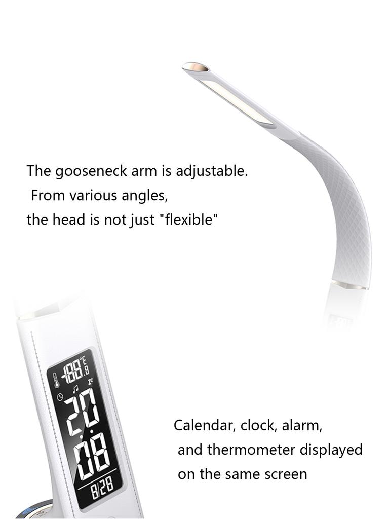 1. PC LED Multi-function Alarm Clock, with RGB Atmosphere Light Clock, Learning Special Eye Protection Lamp Desk Clock