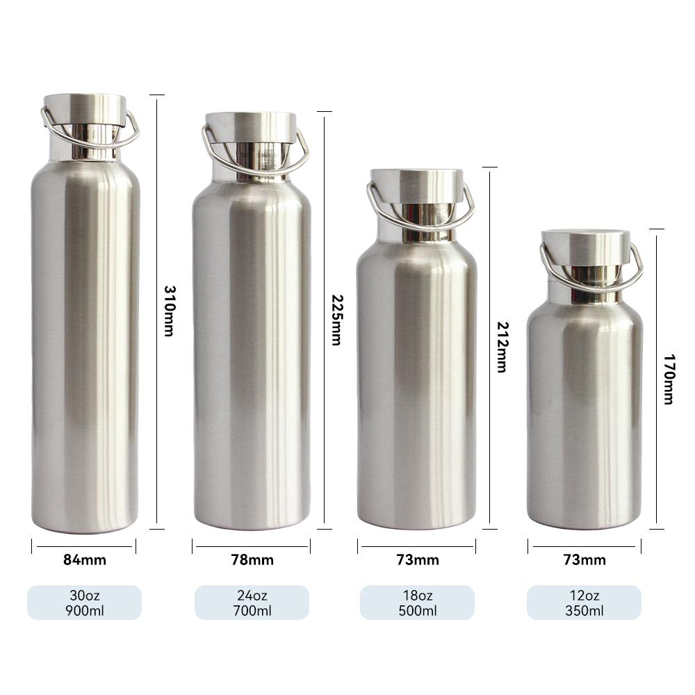 Custom Logo Classic Back to School Insulated Stainless Steel Double-Layer Vacuum Water Bottle with Bamboo Lid