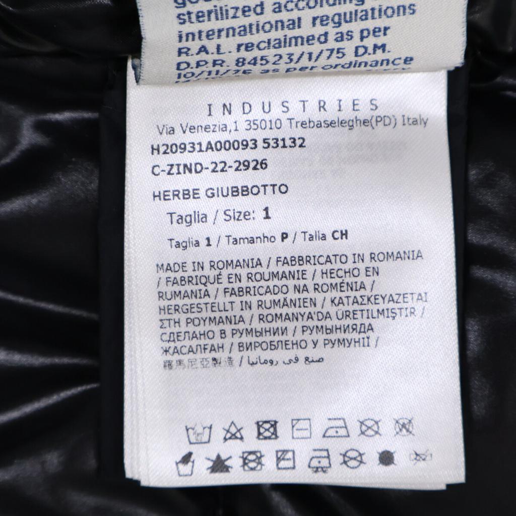 MONCLER [Excellent condition/2022 model] HERBE Hoodie Down Jacket 1 blackUsed