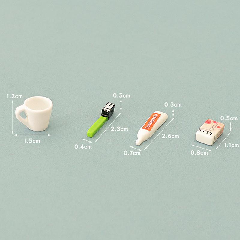 

1Комплект 1:12 кукольных миниатюрных мыльных щеток и зубной пасты, модель чашки, модель для дома, декоративная игрушка, аксессуары для кукольного дома