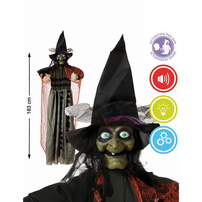 Décoration de fête - BigBuy Home - Sorcière Halloween - 183 x 120 cm - Multicolore - Mixte