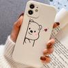 Hübsche Bären-Silikon-Handyhülle für iPhone 14 15 16 Plus für iPhone 13 14 15 12 11 16 Pro Max 12 Mini XS Max TPU Schutzhülle