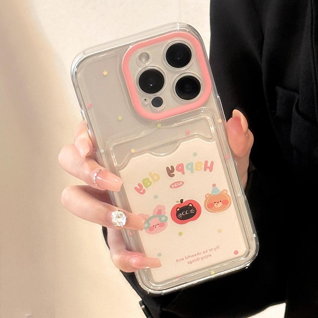 Apple Card Holder Phone Case MVUCA Colorful Polka Dot Cartoon