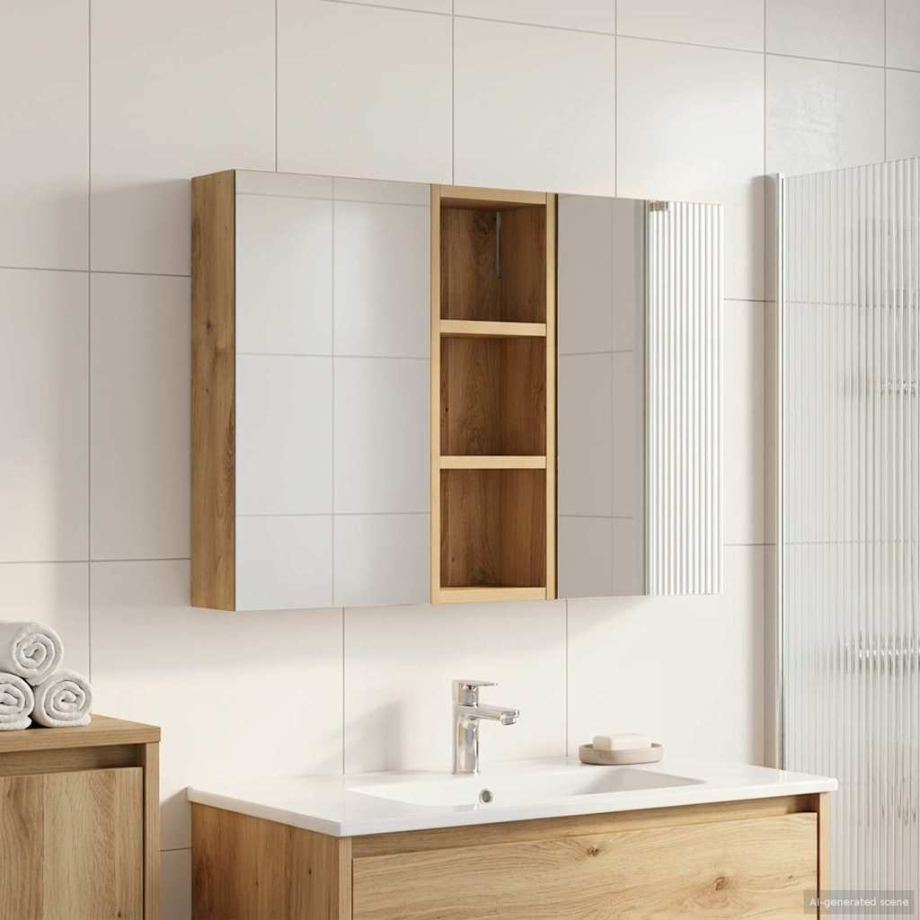 Bathroom Cabinet Set 3 pcs 80 x 10.5 x 50 cm Particleboard