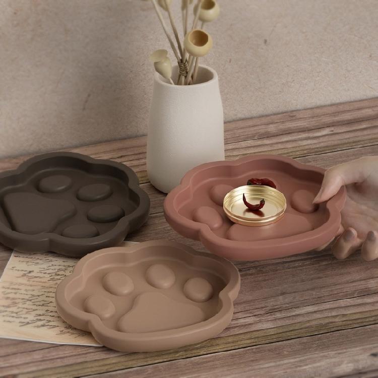 Silicone Hand-Making Molds Cats Paws Shape Trays Moulds Jewelry Dish Molds Silicone Texture Present for Art Enthusiasts