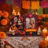 DIY krabička pro Den mrtvých Ofrenda Dřevěná mexická stínová krabička pro Mrtvé Dia De Los Muertos