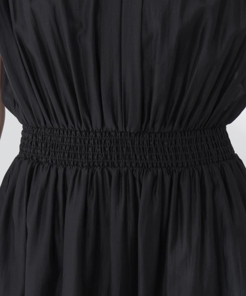 Nano Universe Sheer Satin Waist Shirred Size M Dress, Women's, (132), Mint, 669-5219302