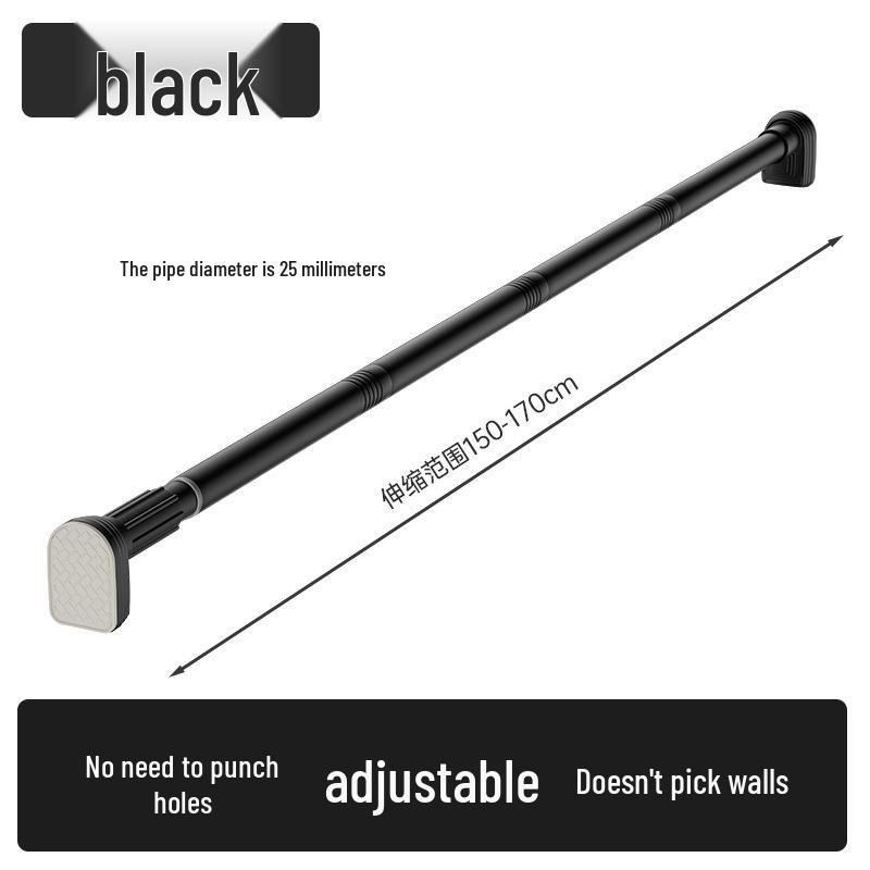 Retractable Stainless Steel Clothesline & Shower Curtain Rod Combo for Balcony and Bathroom